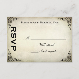 Vintage Parrot Tulip Response Card