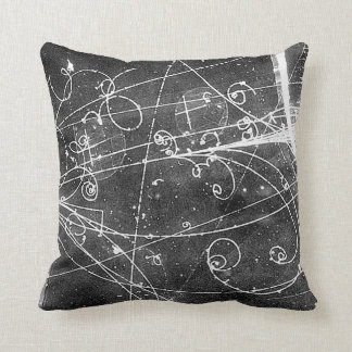 Vintage Partice Physics Tracks Cushion