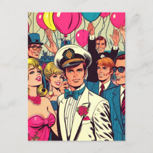 Vintage Party Comics Postcard