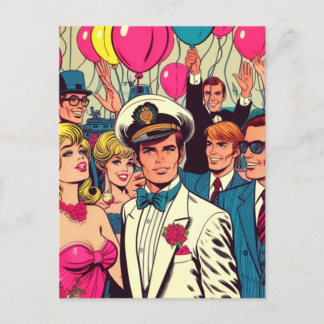Vintage Party Comics Postcard (Front)