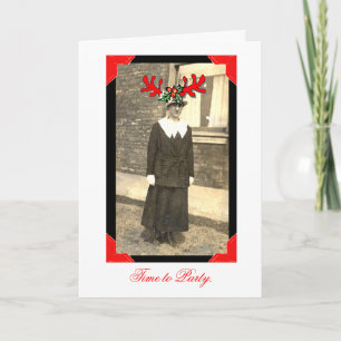 Vintage party girl card