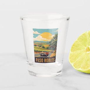 Vintage Paso Robles California Central Coast Shot Glass