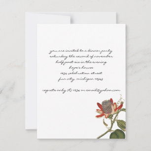 Vintage Passion Flower Invitation