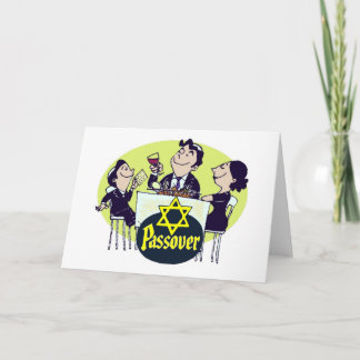 Vintage Passover Family Card