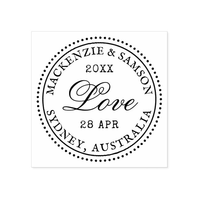 Vintage Passport Airmail Travel Theme Rubber Stamp (Imprint)