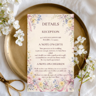 Vintage Pastel Floral Enclosure Card