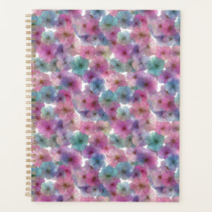 Vintage Pastel Green and Pink Spring Floral Planner