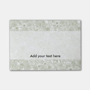 Vintage pastel green watercolor bohemian floral post-it notes