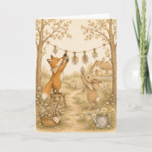 Vintage Pastel Meadow Greeting