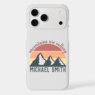 Vintage pastel mountains are calling monogram grey