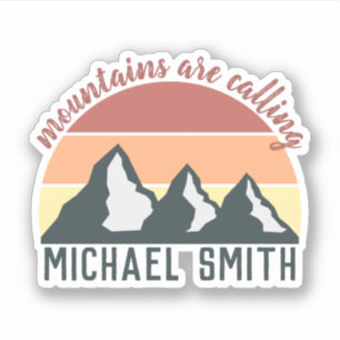 Vintage pastels mountains are calling monogram sky