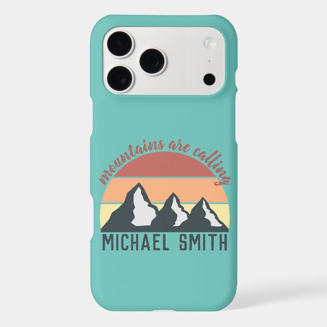 Vintage pastels mountains are calling monogram sky (Back)