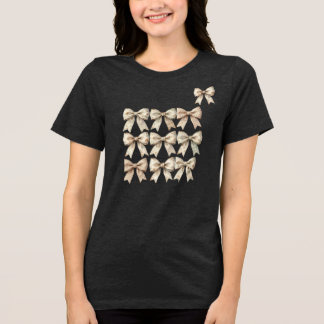 Vintage Pastoral Elegance Warm Autumn Comfort Ribb Tri-Blend Shirt