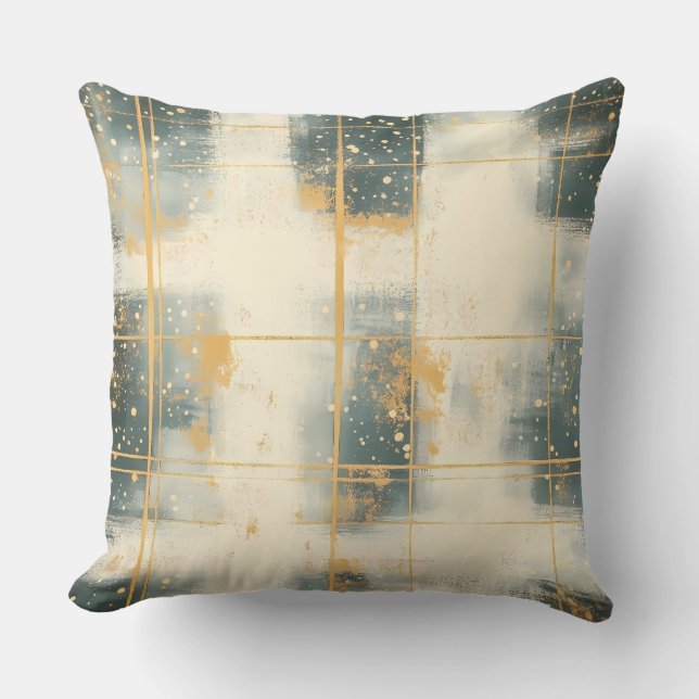 Vintage Patchwork Christmas Throw Pillow (Front)