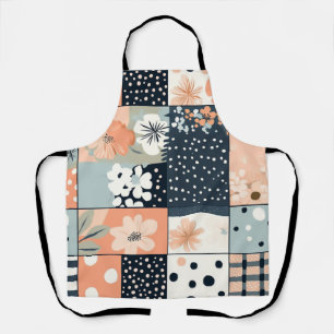 Vintage Patchwork Floral Quilt in Soft Pastel Tone Apron