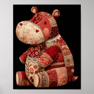 Vintage Patchwork Hip Cute Boho Nursery  Poster