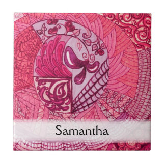 Vintage Patchwork - Hot pink Tile