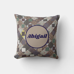 Vintage Patchwork Quilt Old Fashion Country Feel Cushion