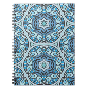 Vintage patchwork quilt pattern. Hand drawn decora Notebook
