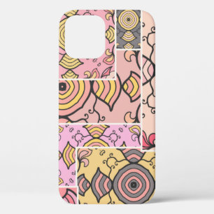 Vintage patchwork quilt pattern. Vintage decorativ iPhone 12 Case