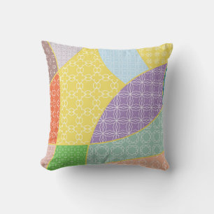 Vintage patchwork quilt pattern. Vintage decorativ Cushion
