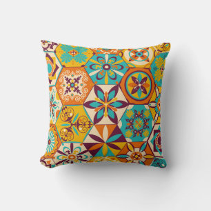 vintage patchwork quilt pattern. Vintage decorativ Cushion