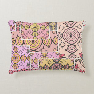 Vintage patchwork quilt pattern. Vintage decorativ Decorative Cushion