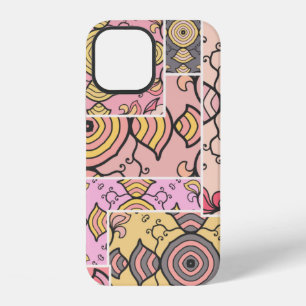 Vintage patchwork quilt pattern. Vintage decorativ iPhone 12 Case