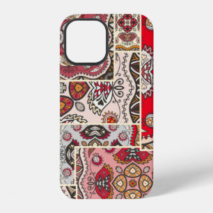 vintage patchwork quilt pattern. Vintage decorativ iPhone 12 Case