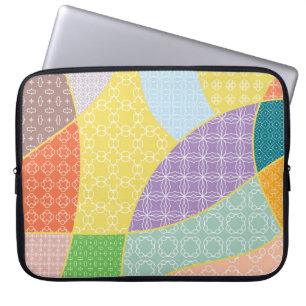 Vintage patchwork quilt pattern. Vintage decorativ Laptop Sleeve