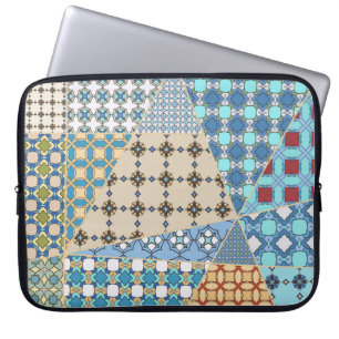 Vintage patchwork quilt pattern. Vintage decorativ Laptop Sleeve