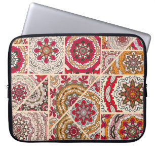 Vintage patchwork quilt pattern. Vintage decorativ Laptop Sleeve