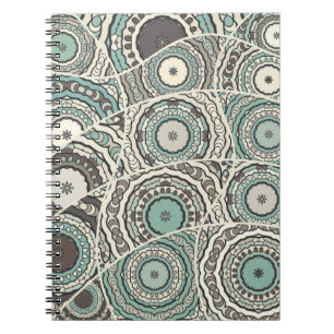 Vintage patchwork quilt pattern. Vintage decorativ Notebook