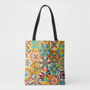 vintage patchwork quilt pattern. Vintage decorativ Tote Bag