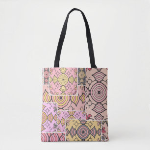 Vintage patchwork quilt pattern. Vintage decorativ Tote Bag