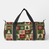 Vintage, patchwork quilted look rustic Christmas