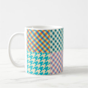 Vintage Patchwork: Textile Seamless Background Coffee Mug