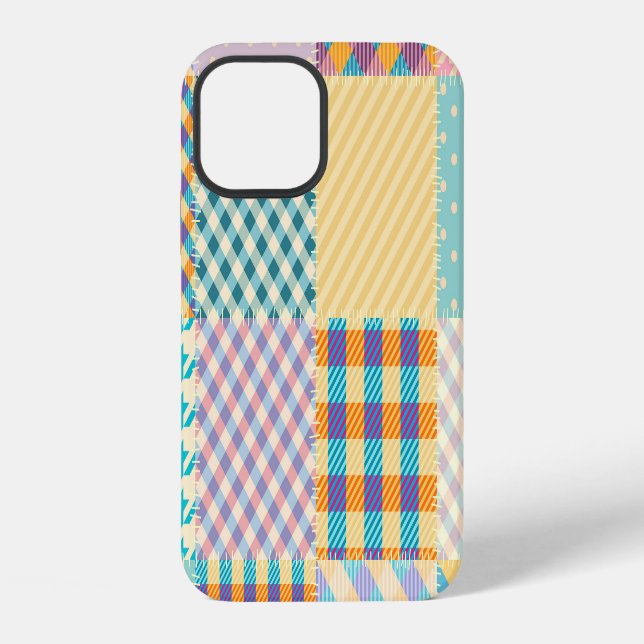 Vintage Patchwork: Textile Seamless Background iPhone Case (Back)