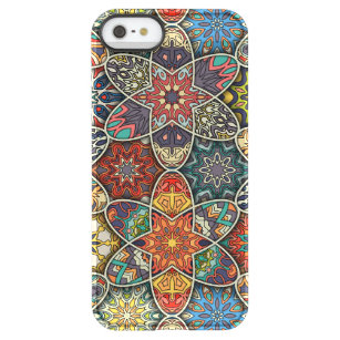 Vintage patchwork with floral mandala elements permafrost® iPhone SE/5/5s case