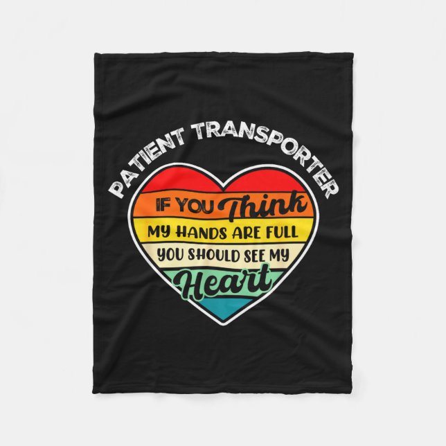 Vintage Patient Transrter Appreciation Thank You  Fleece Blanket (Front)