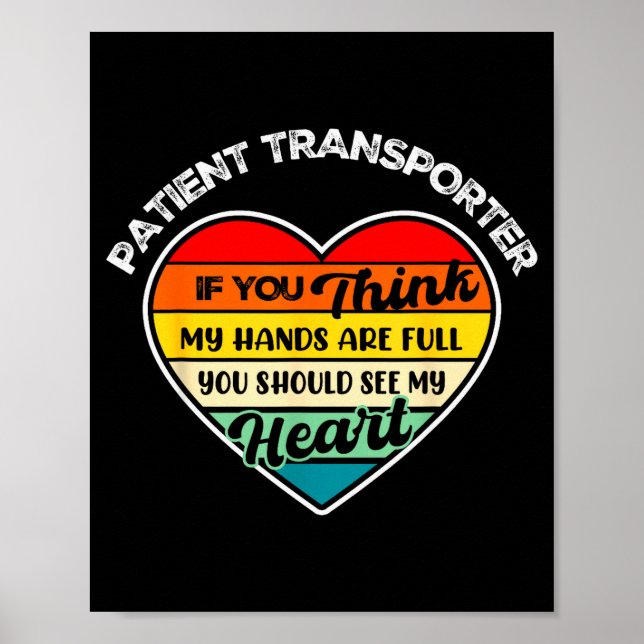 Vintage Patient Transrter Appreciation Thank You  Poster (Front)