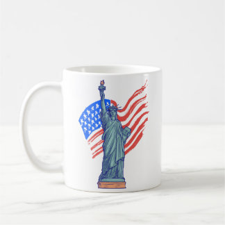  Vintage Patriotic 4th of July Design Coffee Mug