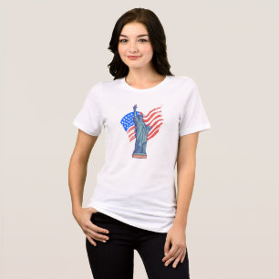 Vintage Patriotic 4th of July Design Tri-Blend Shirt