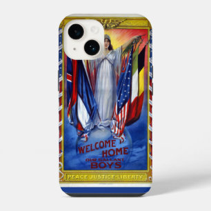 Vintage Patriotic America, Peace Justice Liberty iPhone Case