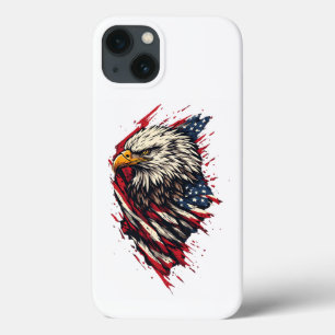 Vintage Patriotic American Eagle 4th of July iPhone 13 Case