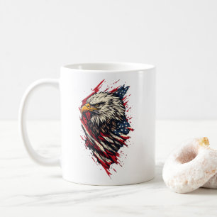 Vintage Patriotic American Eagle 4th of July Coffee Mug
