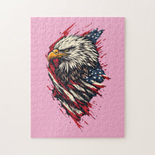 Vintage Patriotic American Eagle 4th of July  Jigsaw Puzzle