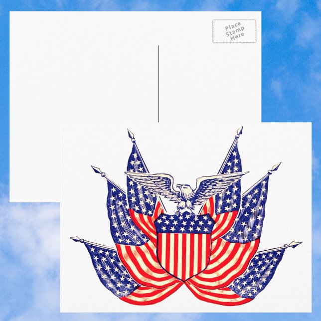 Vintage Patriotic American Flag, Fourth of July Postcard (Creator Uploaded)