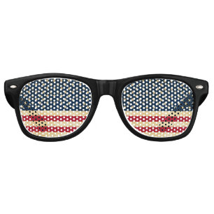 Vintage Patriotic American Flag Retro Sunglasses