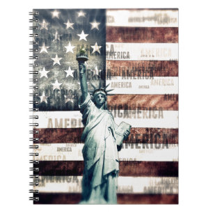 Vintage Patriotic American Liberty Notebook
